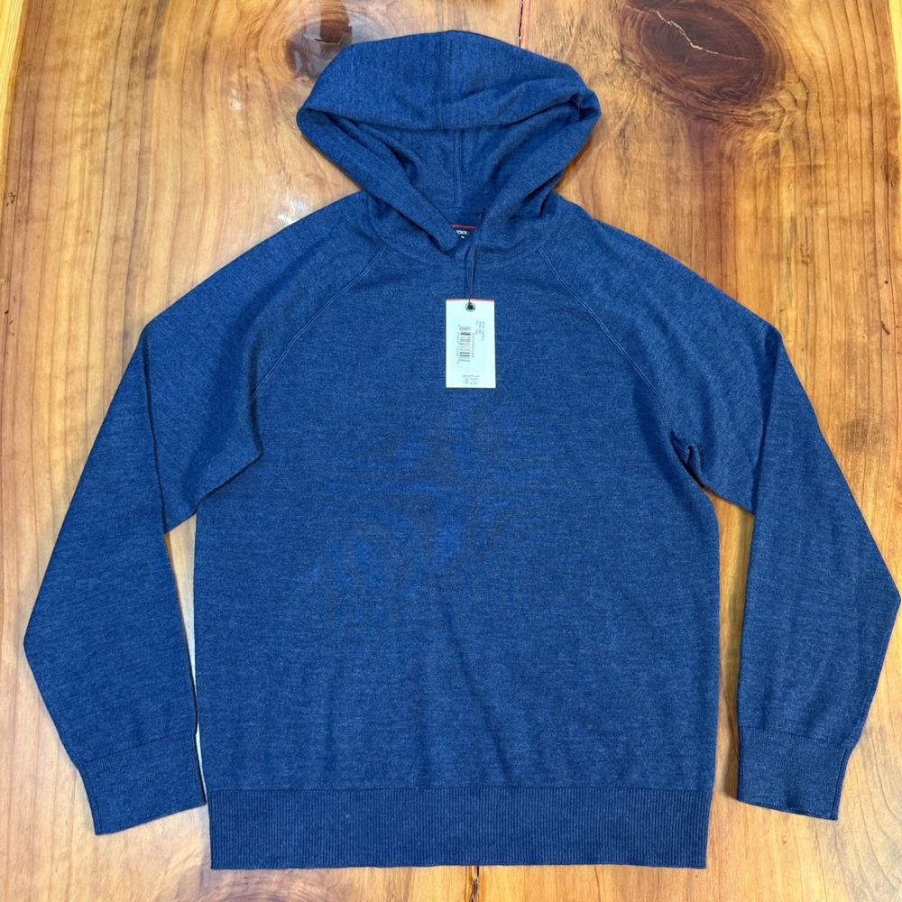 NEW Untuckit Men's Sweater M Larkins Hoodie Pullover Crew neck Merino Wool F14